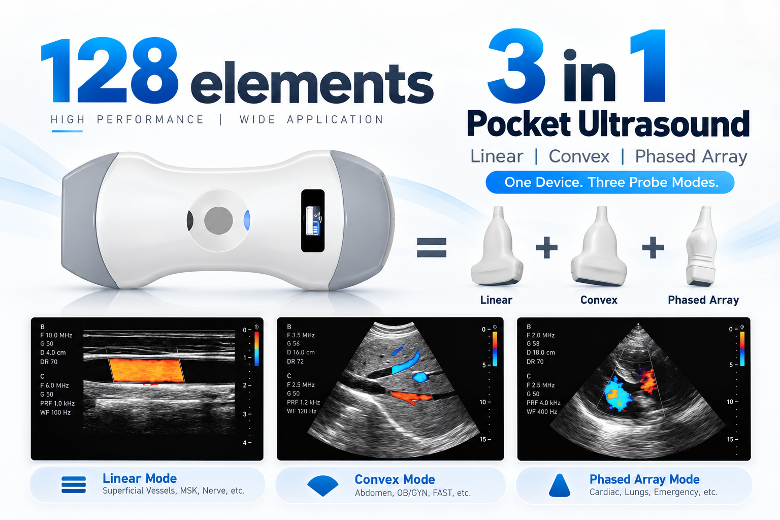 CGU-LCP Wireless 3-in-1 Handheld Ultrasound Scanner image 2
